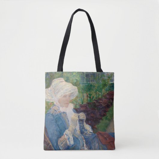 Lydia, der im Garten an mergeligem häkelt Tasche (Vorderseite)