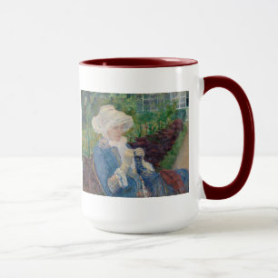 Lydia, der im Garten an mergeligem häkelt Tasse