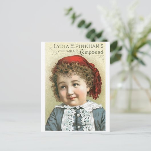 Lydia E Pinkhams Compound Postkarte (Stehend Vorderseite)
