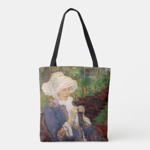 Lydia häkelnd im Garten von Marly, Mary Cassatt Tasche