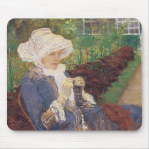 Lydia häkelt im Garten von Marly, Mary Cassatt Mousepad