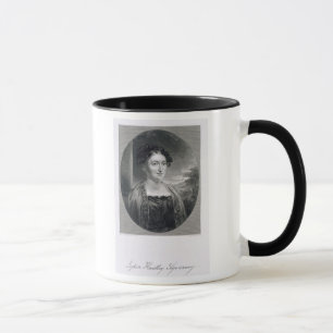 Lydia Huntley Sigourney (1791-1865), graviert Tasse