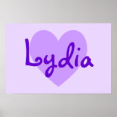 Lydia im Lila Poster (Vorne)