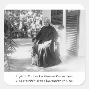 Lydia Liliu Loloku Walania Kamaka, 1917 Quadratischer Aufkleber