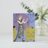 Lydia und Bengalisch in Gelb und Blau Postkarte (Stehend Vorderseite)