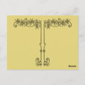 Lydia und Bengalisch in Gelb und Blau Postkarte (Rückseite)