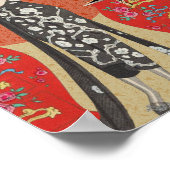 Lydia und Bengalisch in Rot und Gold Poster (Ecke)