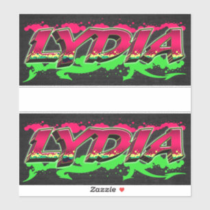 Lydia Vorname Name Graffiti Aufkleber Sticker