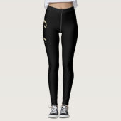 Lydia white gold Handwriting Hose Leggings (Vorderseite)