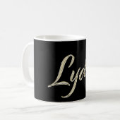 Lydia white gold Handwriting Tasse Kaffeetasse (Vorderseite Links)