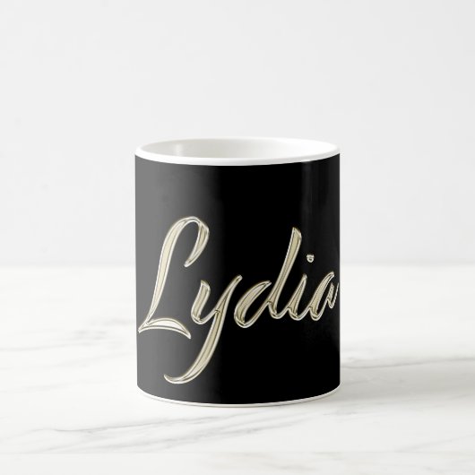 Lydia white gold Handwriting Tasse Kaffeetasse (Mittel)