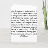 Lydias Vision ihrer Familie Karte (Rückseite)