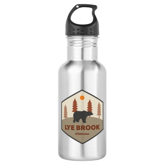Lye Brook Wilderness Vermont Bär Edelstahlflasche (Vorderseite)