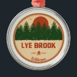Lye Brook Wilderness Vermont Ornament Aus Metall<br><div class="desc">Lye Brook Wilderness in southern Vermont is a forested high plateau in Green Mountain National Forest that offers hiking and backpacking on trails like the Lye Brook and Branch Pond trails to features such as Lye Brook Falls and remote ponds for quiet outdoor recreation.</div>