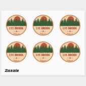 Lye Brook Wilderness Vermont Runder Aufkleber (Blatt)