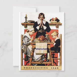 Lyendecker Thanksgiving-Gebete Feiertagskarte