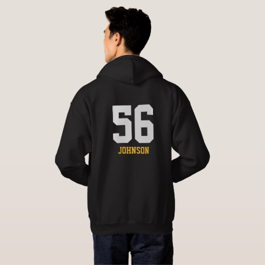 LYFL 01 | Benutzerdefiniertes weißes Lassen-Logo f Hoodie (Schwarz voll)