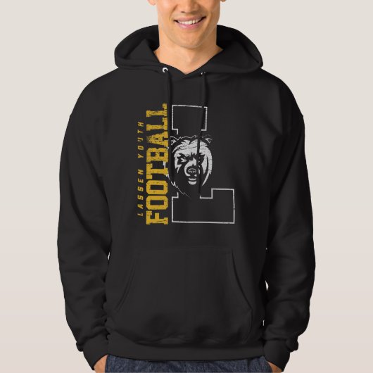LYFL 01 | Männer-weißes Lassen-Logo Hoodie (Vorderseite)