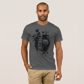 LYFL 04 | Men Black Grunge Lassen-Logo-Asphalt T-Shirt (Vorne ganz)