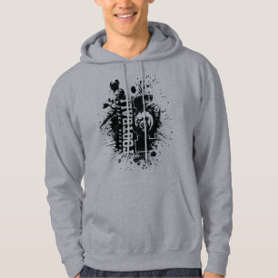LYFL 04 Men Black Grunge Lassen-Logo Hoodie