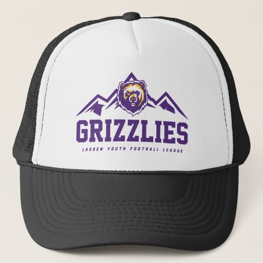 LYFL 14 | Lila Grizzles Pro Logo Trucker Hat Truckerkappe (Vorderseite)