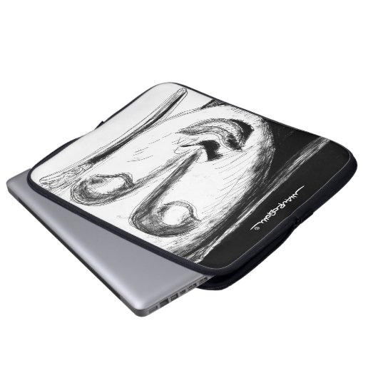 Lying Buddha Wat Pho Bangkok Thailand B&W Laptopschutzhülle (Vorne Knopf)