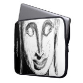 Lying Buddha Wat Pho Bangkok Thailand B&W Laptopschutzhülle (Vorderseite Links)