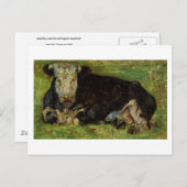 Lying Cow, Vincent van Gogh Postkarte (Vorne/Hinten)