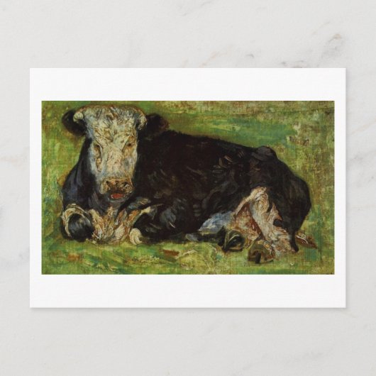 Lying Cow, Vincent van Gogh Postkarte (Vorderseite)