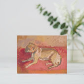 Lying Dog | Zygmunt Waliszewski Postkarte (Stehend Vorderseite)