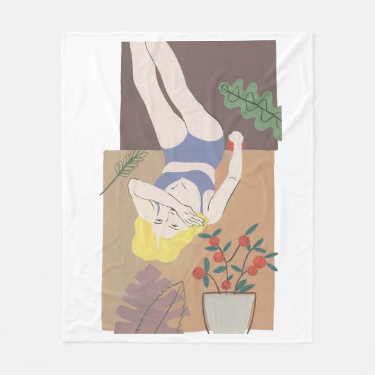 Lying Woman Fleecedecke (Vorderseite)