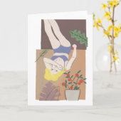 Lying Woman Karte (Gelbe Blume)