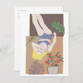 Lying Woman Postkarte (Vorne/Hinten)