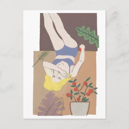 Lying Woman Postkarte (Vorderseite)