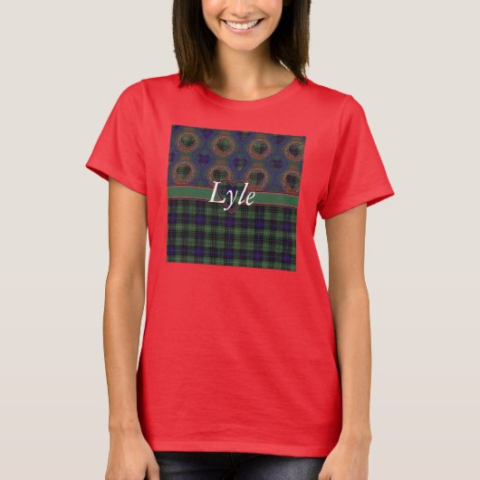 Lyle Clan karierter schottischer Kilt Tartan T-Shirt (Vorderseite)