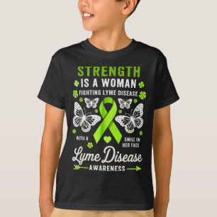 Lyme-Borreliose-Bewusstsein Frauen Schmetterling L T-Shirt