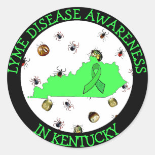Lyme-Borreliose-Bewusstsein in Kentucky-Aufklebern Runder Aufkleber