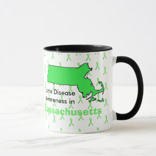 Lyme-Borreliose-Bewusstsein in Massachusetts Kaffe Tasse