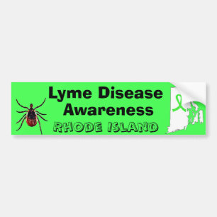 Lyme-Borreliose-Bewusstseins-Aufkleber Rhode Islan Autoaufkleber