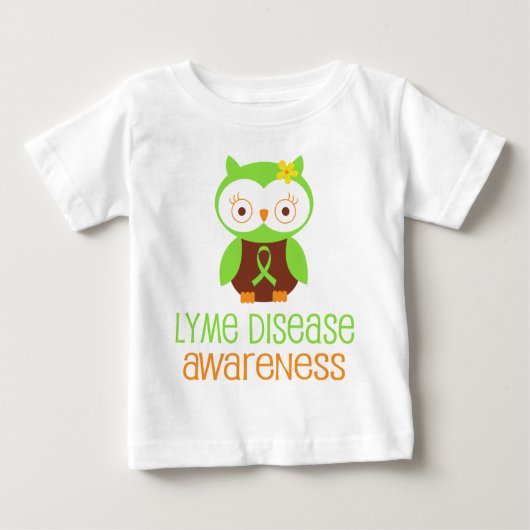 Lyme-Borreliose-Bewusstseins-Grün-Band Baby T-shirt (Vorderseite)