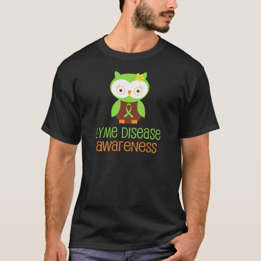 Lyme-Borreliose-Bewusstseins-Grün-Band T-Shirt (Vorderseite)