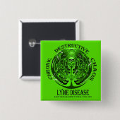 Lyme-Borreliose-Bewusstseins-Knopf Button (Vorne & Hinten)