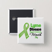 Lyme-Borreliose-Bewusstseins-Monat Button (Vorne & Hinten)