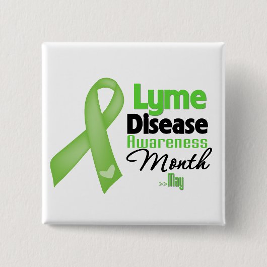 Lyme-Borreliose-Bewusstseins-Monat Button (Vorderseite)