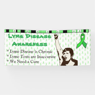 Lyme-Borreliose-Bewusstseins-Protest-Zeichen-Fahne Banner