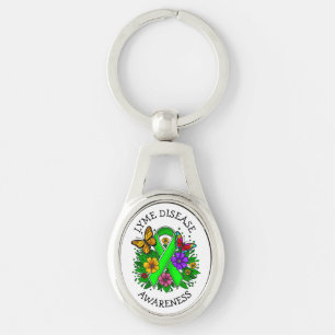 Lyme-Borreliose-Bewusstseins-Schleife Schlüsselanhänger