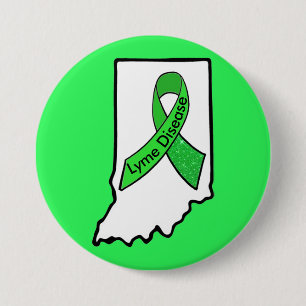 Lyme-Borreliose-Bewusstseins-Schleifen-Button für  Button
