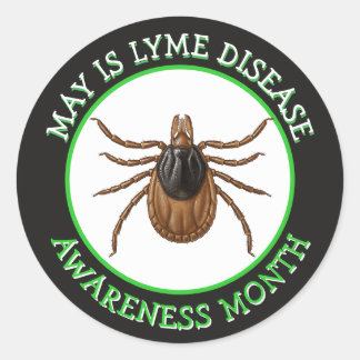 Lyme-Borreliose-Bewusstseinsmonat | Hirschzecke Runder Aufkleber