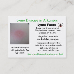 Lyme-Borreliose in Arkansas Informationskarten Visitenkarte