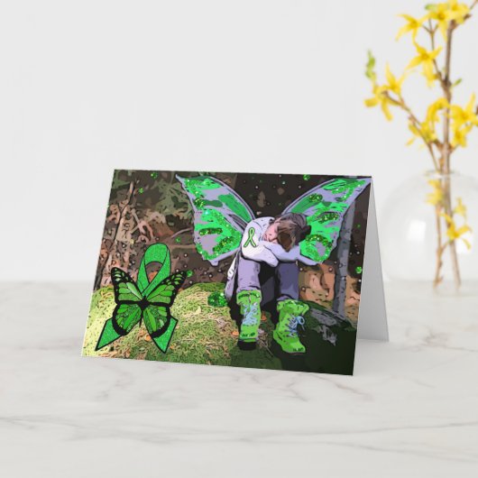 Lyme-Borreliose-Kriegers-Ermutigungs-Stützkarte Karte (Gelbe Blume)